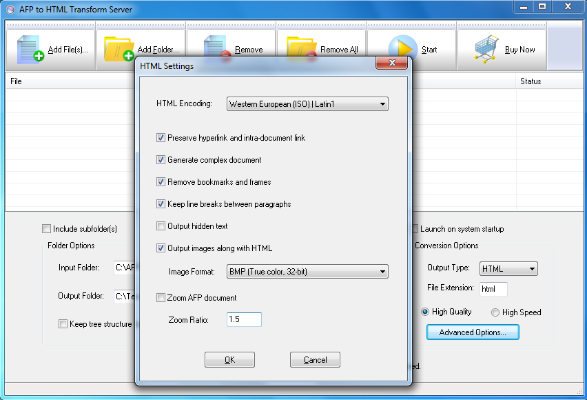 AFP2HTML Transform Server Windows 11 download