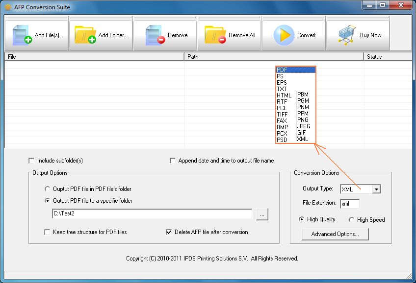 Click to view AFP Conversion Suite 2.02 screenshot